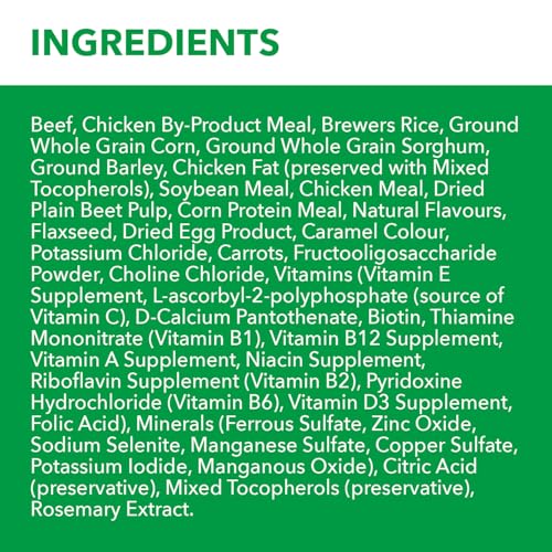 IAMS Proactive Health Minichunks Dry Dog Food – Crunchy Kibble for Adult Dogs – Beef & Rice Recipe – 3.18KG (7LB) Bag - Image 3
