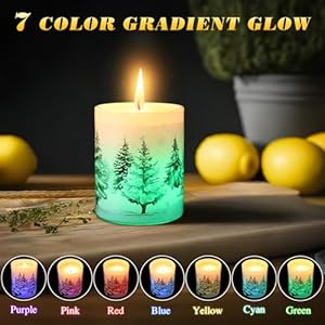 Christmasscentscandlesfestivescentedcandlejarswithcolorchanginglight76ozsoywaxfircedarwoodfragrancechristmascandlesforholidaydecorsnowforest  Urban Country Home Decor Christmas scents candles festive scented candle jars with color changing light 76oz soy wax fir cedarwood fragrance christmas candles for holiday decor snow forest  urban country home decor