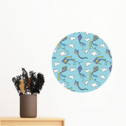 Sticker Mural Cerf-Volant Géométrique Papier Peint Vinyle Adhésif DIY