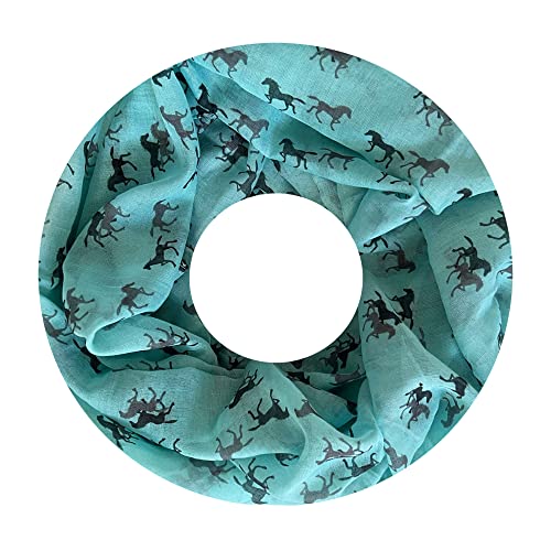 Lina & Lily Horse Animal Print Women's Infinity Scarf Lightweight4