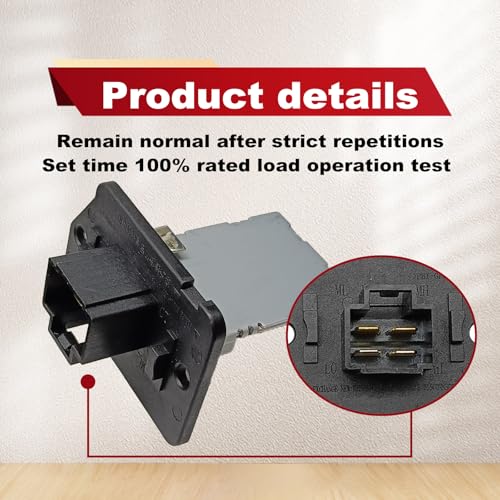 Image of Pleoos HVAC Blower Motor Resistor Compatible with Hyundai Elantra Sonata Kia Optima Sedona Forte Koup Forte5 AC Heater Blower Motor Resistor Replaces 971283K000