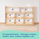 TOOKYLAND Montessori Shelf 8-Section Wood Storage Cabinet, Montessori Bookshelf for Kids, Toy Organizers and Storage for Kids Room, Playroom, Nursery, Classroom, Kindergarten - Image 4