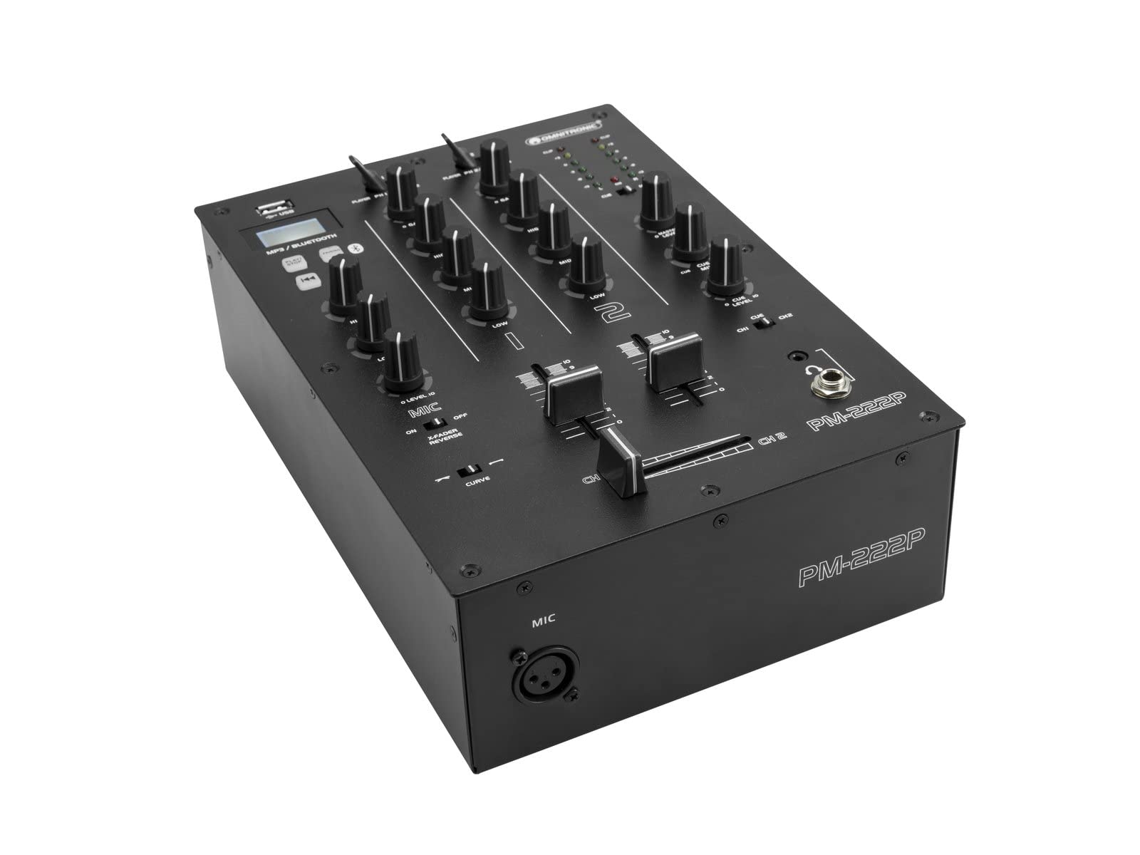 Omnitronic PM-222P 2-Channel Mixer with Media Player