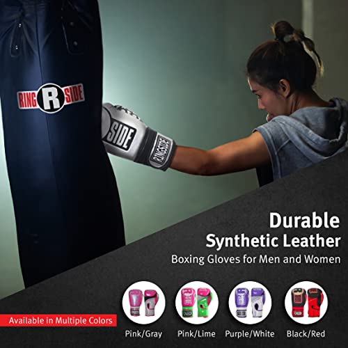Ringside Apex Bag Gloves, Imf-Tech Boxing Gloves With Secure Wrist Support, Synthetic Boxing Gloves For Men And Women, Silver/Black, Large-X-Large Us #TOP4