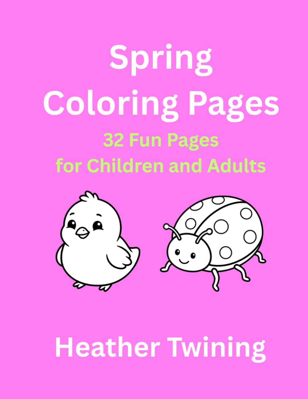 Spring Coloring Book for Children and Adults