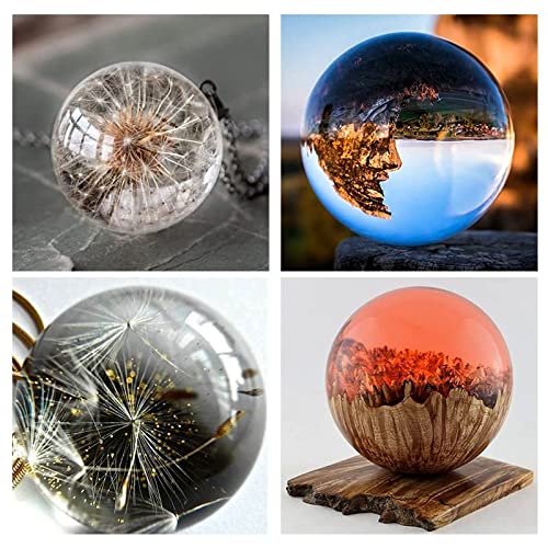 High Transparent Sphere One Piece No Polishing Resin Mold?3D Ball Night Light Mold for DIY Handmade Decoration (90mm)