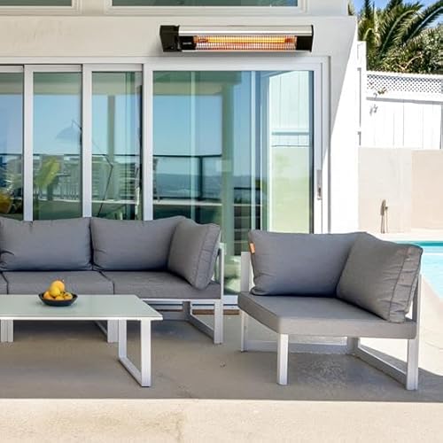 Serenelife SLOHT26 Infrared Patio Heater, Wall Mounted Electric Patio Heater With Remote Control thumb #1