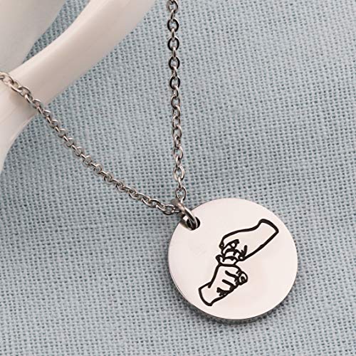 BEKECH ASL Necklace Friendship in Sign Language Charm Pendant Necklace Sign Language Jewelry ASL Friendship Gift ASL BFF Gift4
