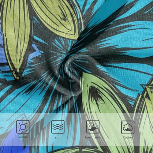 Girls Underwear Toddlers 2t Cotton Panties for Girl Artistic Briefs Underpants Flowers Dark Blue Green3