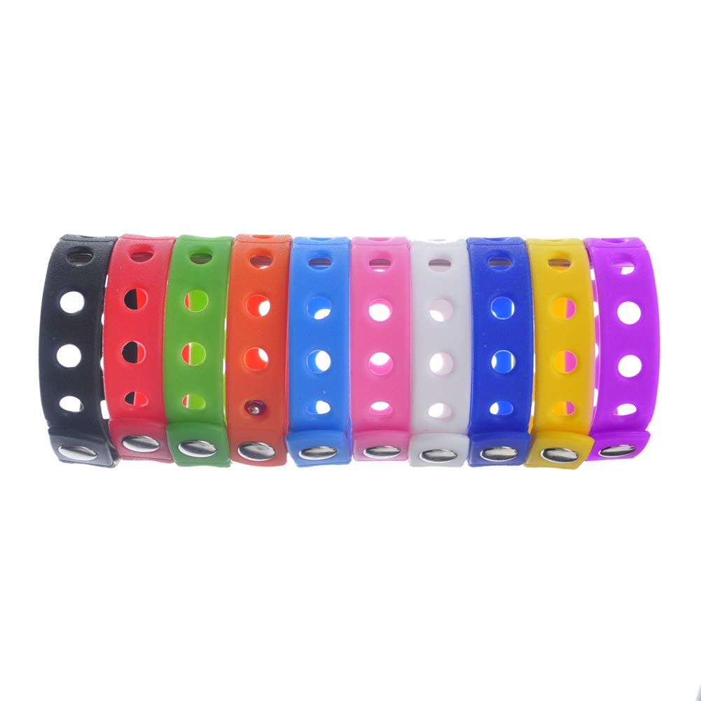GOGO 10 PCS Adjustable Rainbow Pride Silicone Bracelets, LGBTQ Wristbands for Men Women