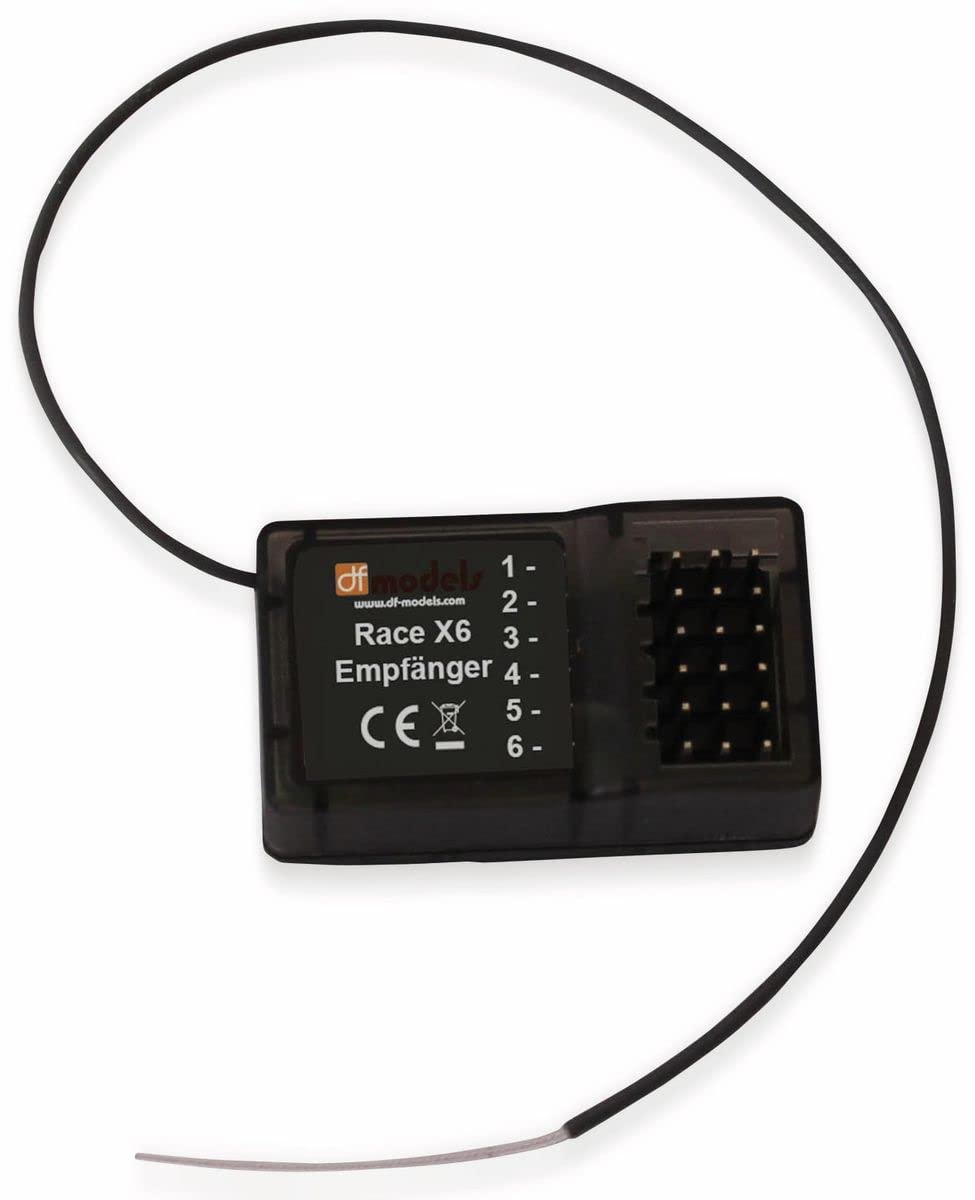 Unbekannt DF Models Race X6 - Mando a distancia de 5 canales con receptor y interruptor