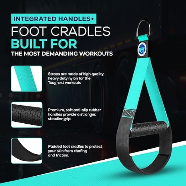 All In One Suspension Trainer Kit, Full Body Workout at Home, Exercise Straps That Will Help You Build Muscle, Burn Fat and Improve Mobility