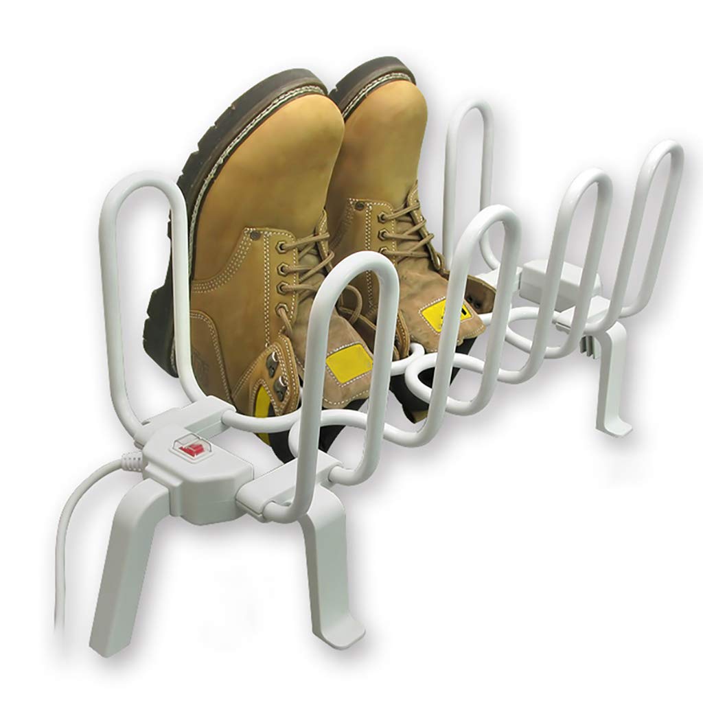 Secador de botas eléctrico, secador de zapatos de pie con 8 estantes, estante de secado térmico para calcetines, secado rápido para todos los calzados, ideal para entusiastas del aire libre y uso en
