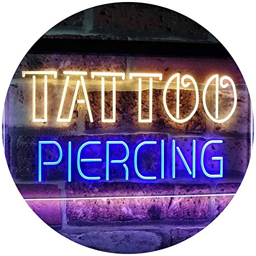 ADVPRO Tattoo Piercing Art Inked Shop Display Dual Color LED
