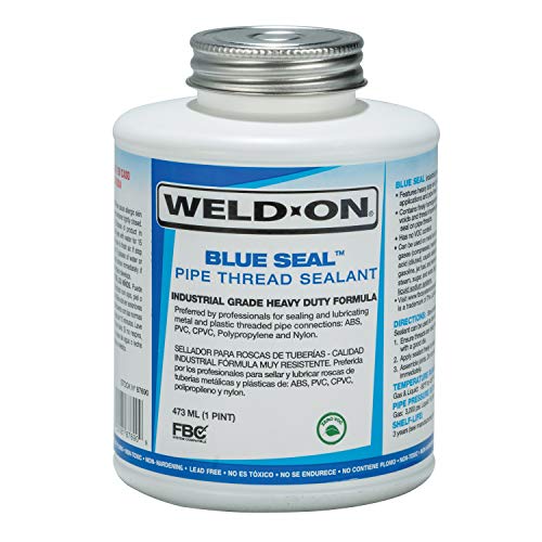 Weld-On 87690 Blue Seal Industrial Grade Pipe Thread Sealant - Zero VOC, 1 Pint (16 fl oz.)