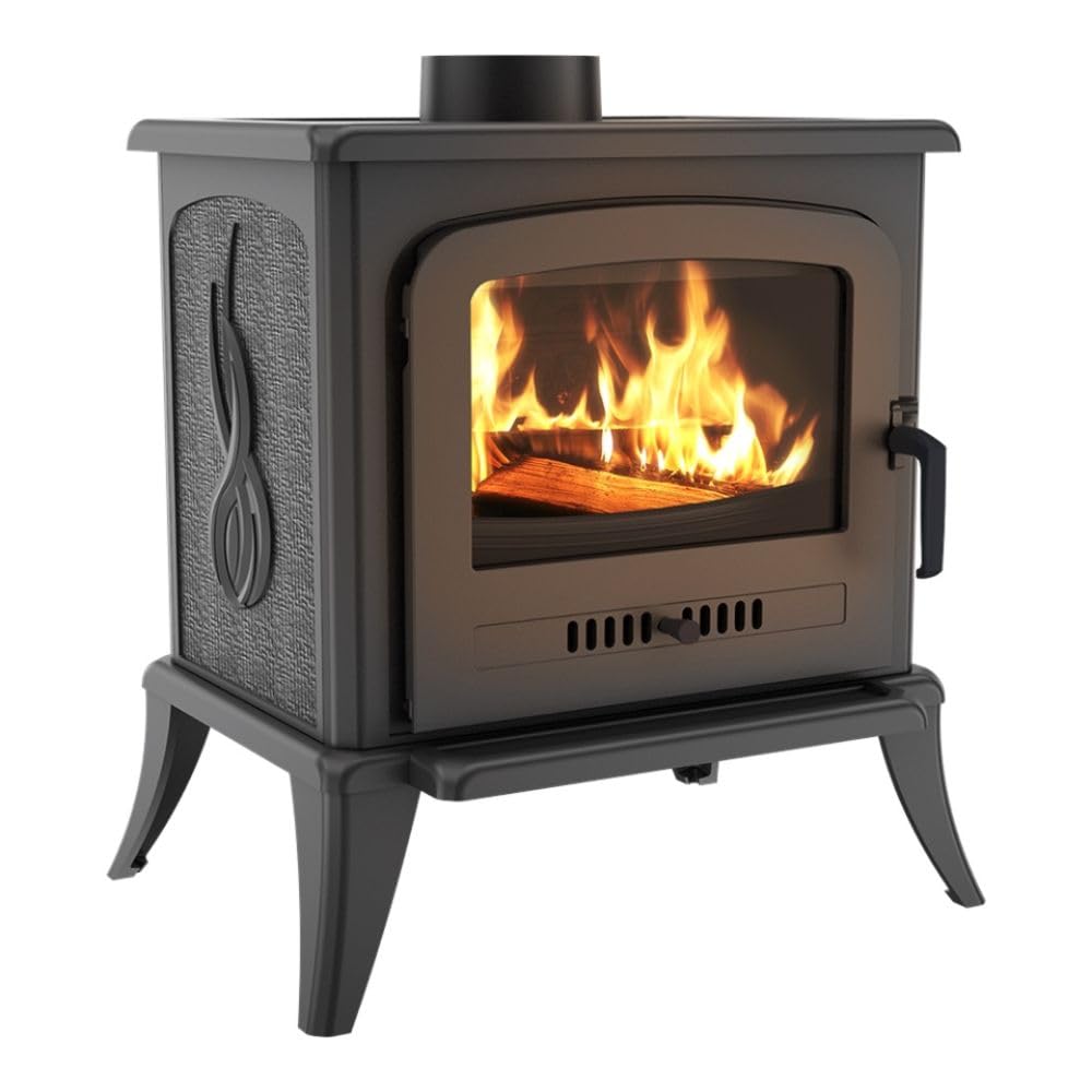 KRATKI Stufa a legna in ghisa KOZA K7 5kW Ø130mm - riscaldamento efficiente gamma di potenza 3-8kW, Stufa in ghisa economica ECO-DESIGN - Stufe Vintage & Svedesi - Classe di efficienza energetica A