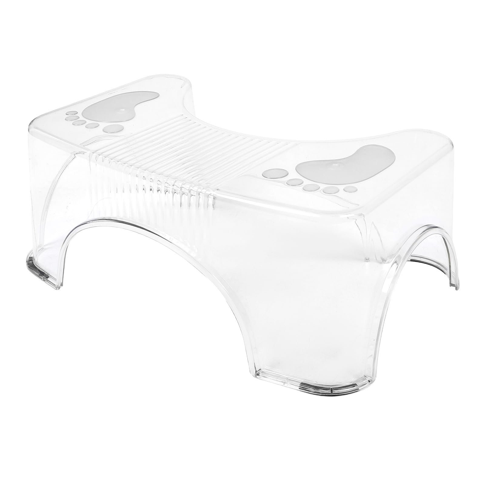 Tabouret repose-pied transparent chic et moderne idéal pour une salle de bain design