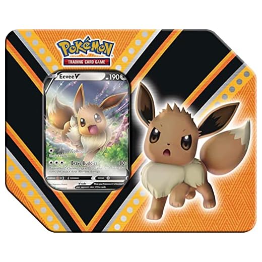 Pokemon V Powers Eevee Tin, Multicolor