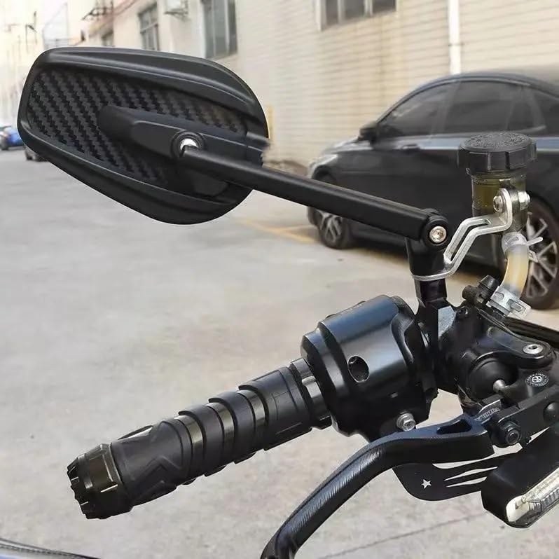 Espejos de manillar para rutas y ciudad accesorio universal moto carbono 7