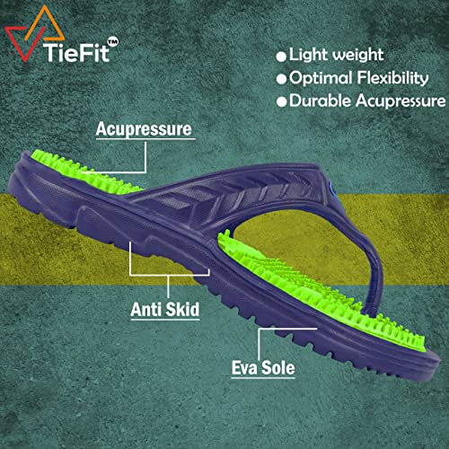 Image of TieFit Men's Accupressure Non-Slip Slipper Flip & Flop