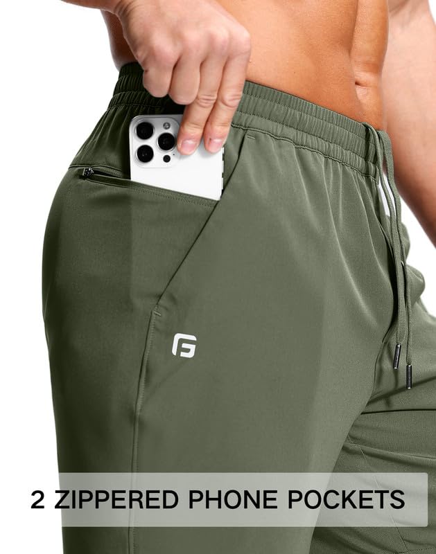 Image of GGJ Men's Lightweight Athletic Shorts with 2 Zipper Pockets 7 inch /9 inch /5 inch Gym Workout Running Quick Dry Tennis Shorts for Men