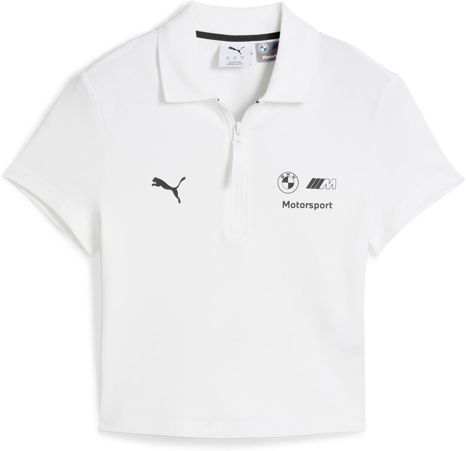 PUMA Women's Standard BMW M Motorsport Classic Baby Polo, White SS25, Small