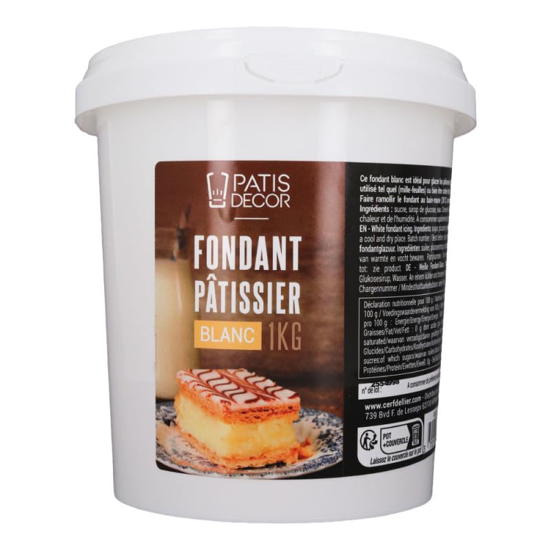 Fondant blanc pâtissier - 1 Kg