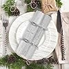 Harvey & Mason Pack of 6 Exquisite Silver Glitter Christmas Crackers - 13.5" Metallic White Festive Holly Foliage Xmas Holiday Dinner Table Decorations - Novelty Fun Prizes Gifts Contains Hats Jokes #1