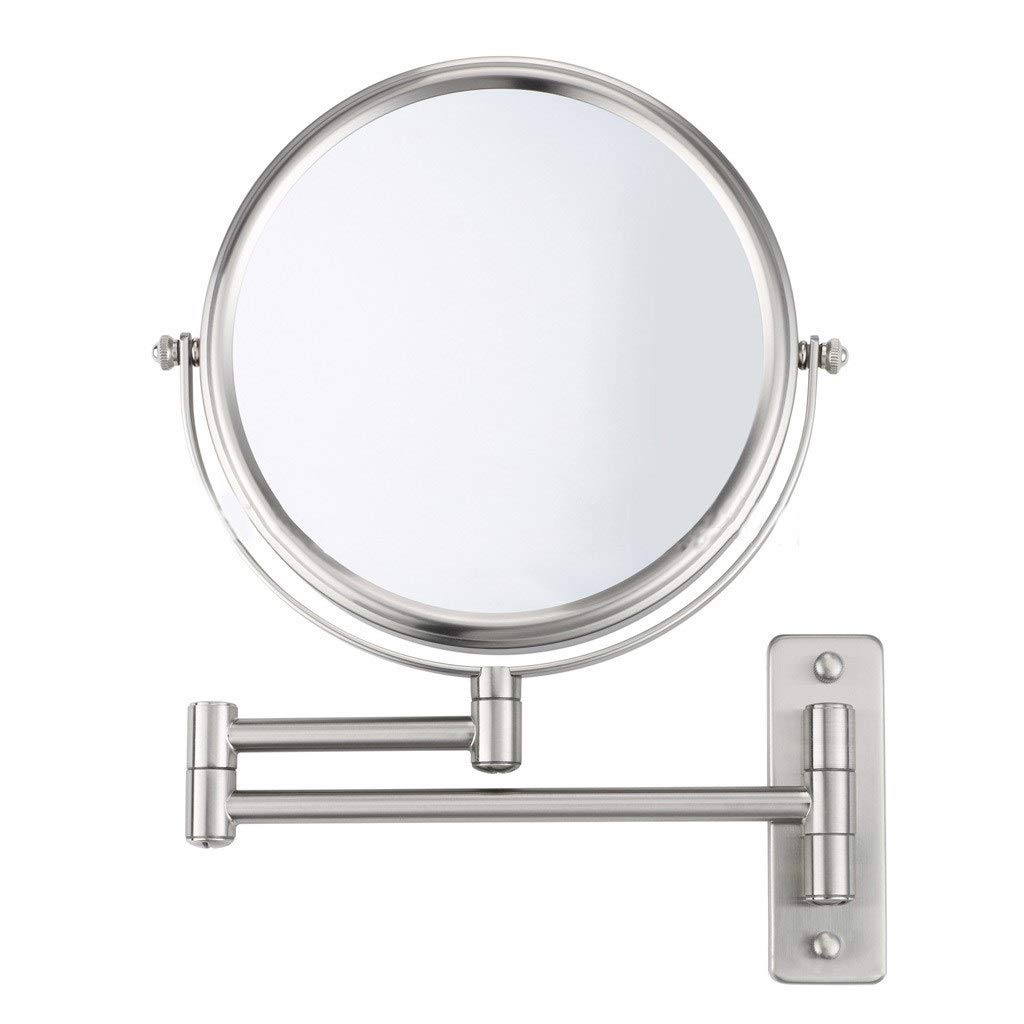 Miroir de maquillage mural installé au-dessus de la coiffeuse moderne
