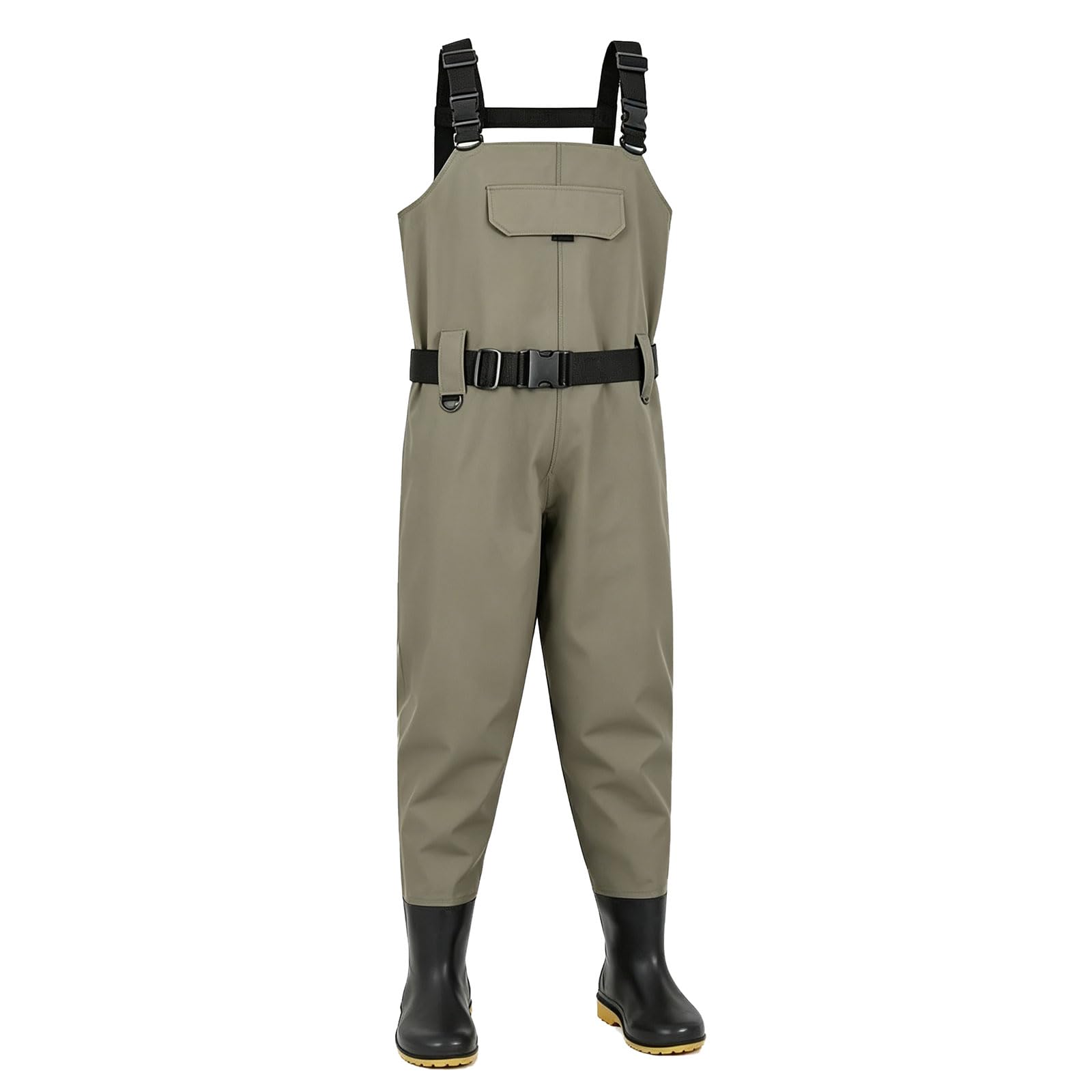 Vadeadores de Pesca para Hombres Material Taslon Pantalones impermeables para el pecho con botas incorporadas Empalme por soldadura en caliente impermeable para caza y pesca Tallas 37-46