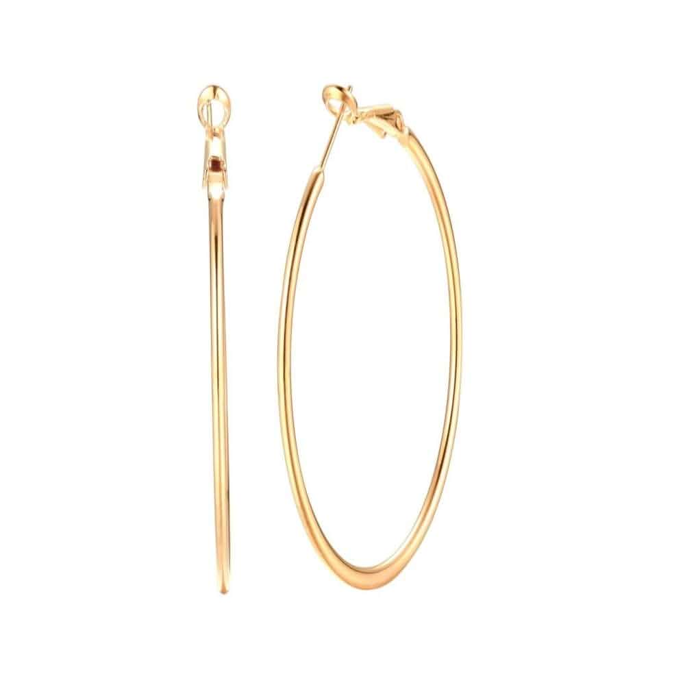 Dainty 70mm Big Large Hoop Earrings for Women Fashion Round Circle Huggie Hoops 3 Inch Fashion Minimalist Hooped for Bff Birthday Her
