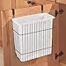 mDesign Steel Metal Wire Hanging Over Door Kitchen Storage Organizer Basket/Trash Can - Cabinet Door Holder Bins for Bags, Tin Foil, Wax Paper, Cling Wrap - Concerto Collection - Bronze