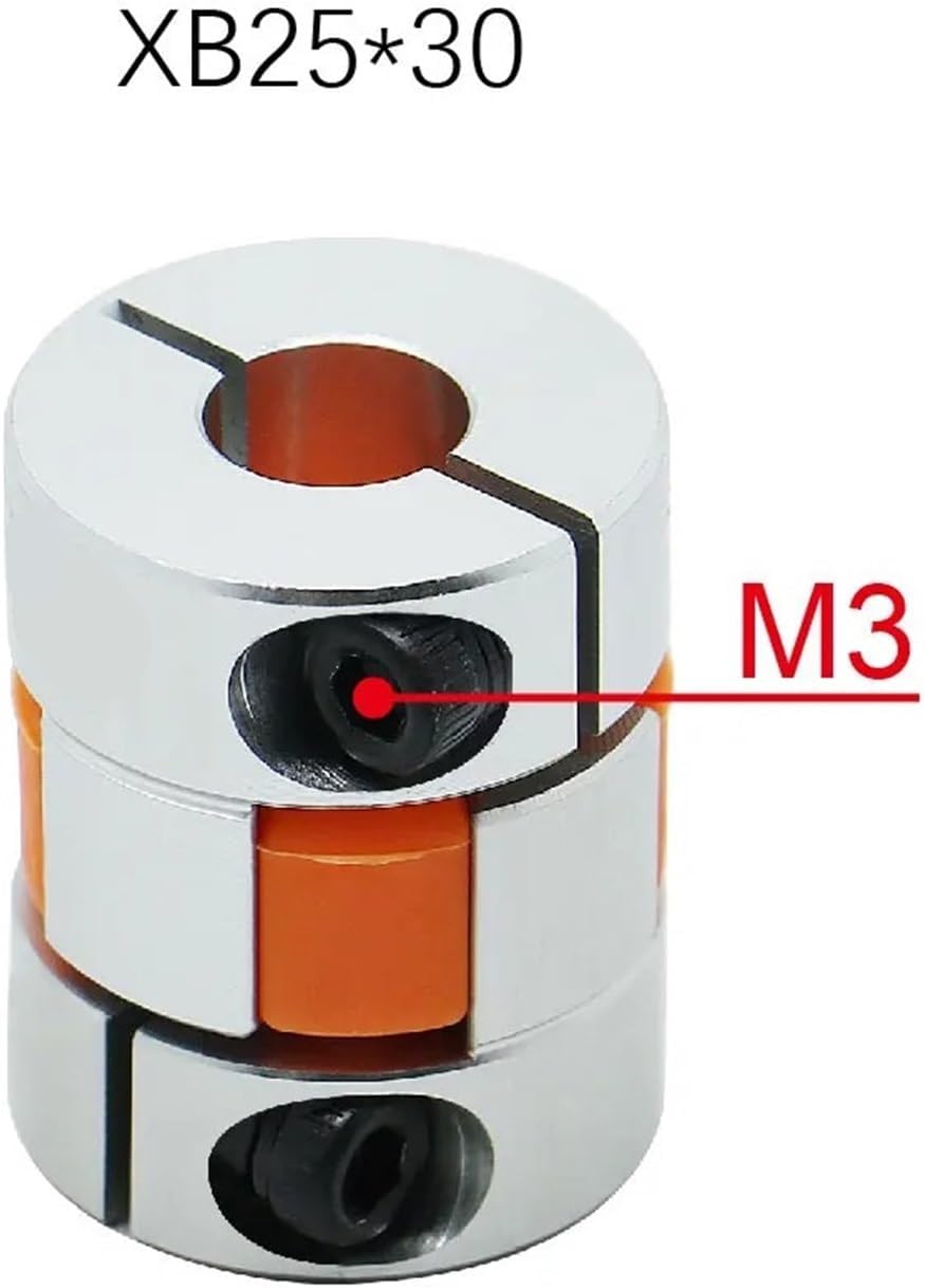 2pcs/lot D25 L30 5mm to 14 mm Motor Jaw Shaft Coupler Flexible Coupling Spider Flexible 8 * 10mm 4/5/6/6.35/8/9.5/10/12mm (Size : 10X12)