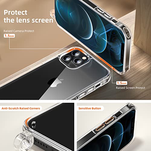 GOODVISH Cover Trasparente con Cordino per iPhone