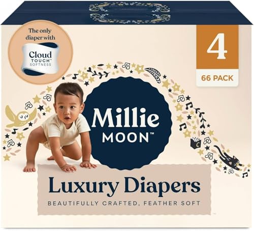 Image of Millie Moon Luxury Diapers, Size - 4, 66 Count (Pack of 1)