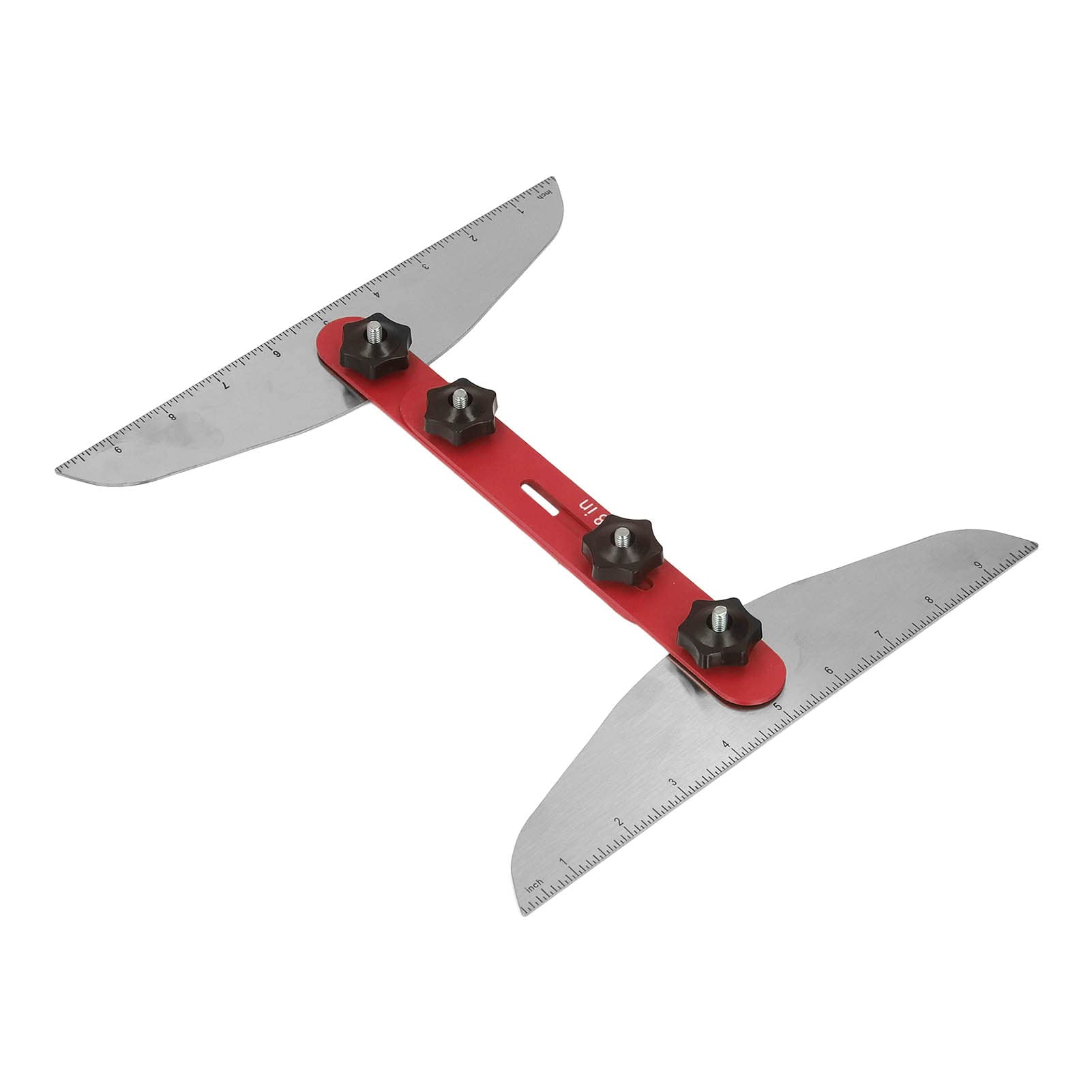 AMONIDA Herramienta de Plantilla de Calibre de Peldaños de Escalera Ajustable para Cortes Precisos en Contrahuellas y Estantes de Escalera Hecha de Aleación de Aluminio Duradera de 11-60 Pulgadas