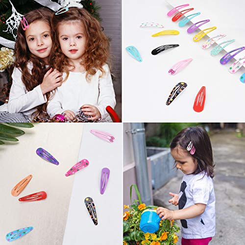 image for Hair Clips for Girls, Fascigirl 120 Pcs 2 Inch No Slip Metal Snap Hair