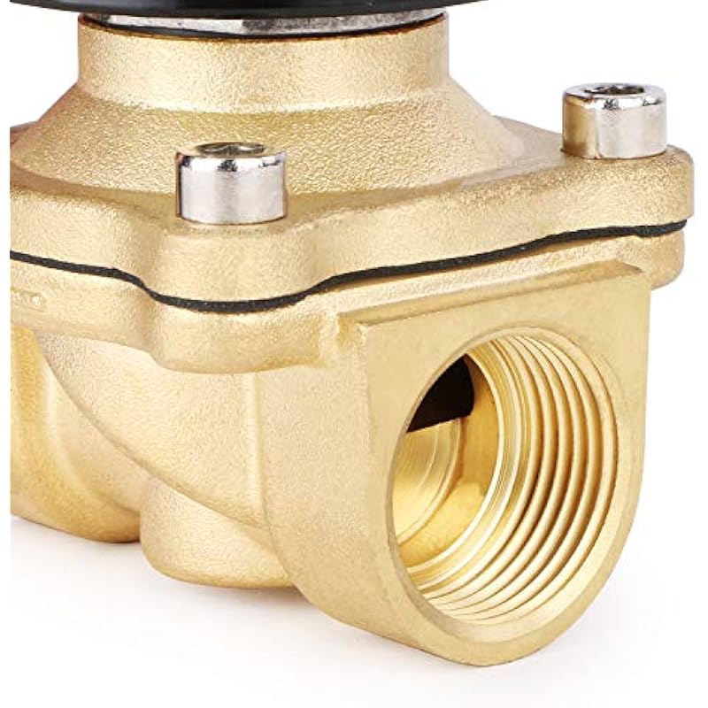 U.S. Solid 3/4 Brass Electric Solenoid Valve 110V AC Normally Closed Non-potable Water, air, Diesel 1-PACK 상세이미지 5