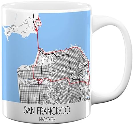 Miniatura 23 de TJ Originals Taza de café New York City Trail, taza de cerámica de 11 onzas, regalos motivacionales para hombres, recuerdo de camino de maratón