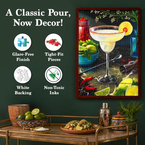 Image of Jigsaw Puzzle 1000 Pieces - The Margarita, Cocktail Puzzle for Adults