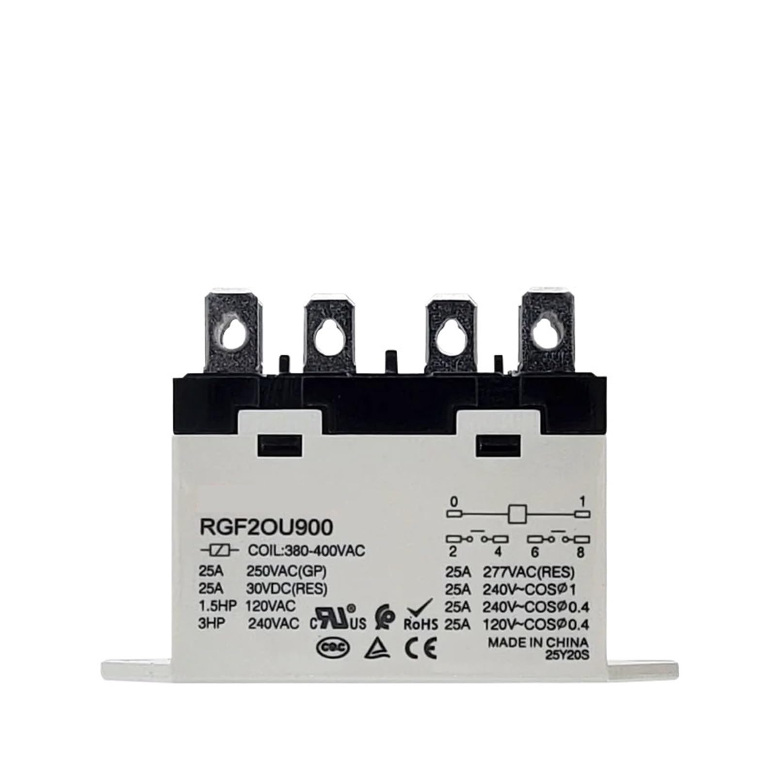 Relais de puissance 76F-TU-2A 380V 400V pour automatisme industriel