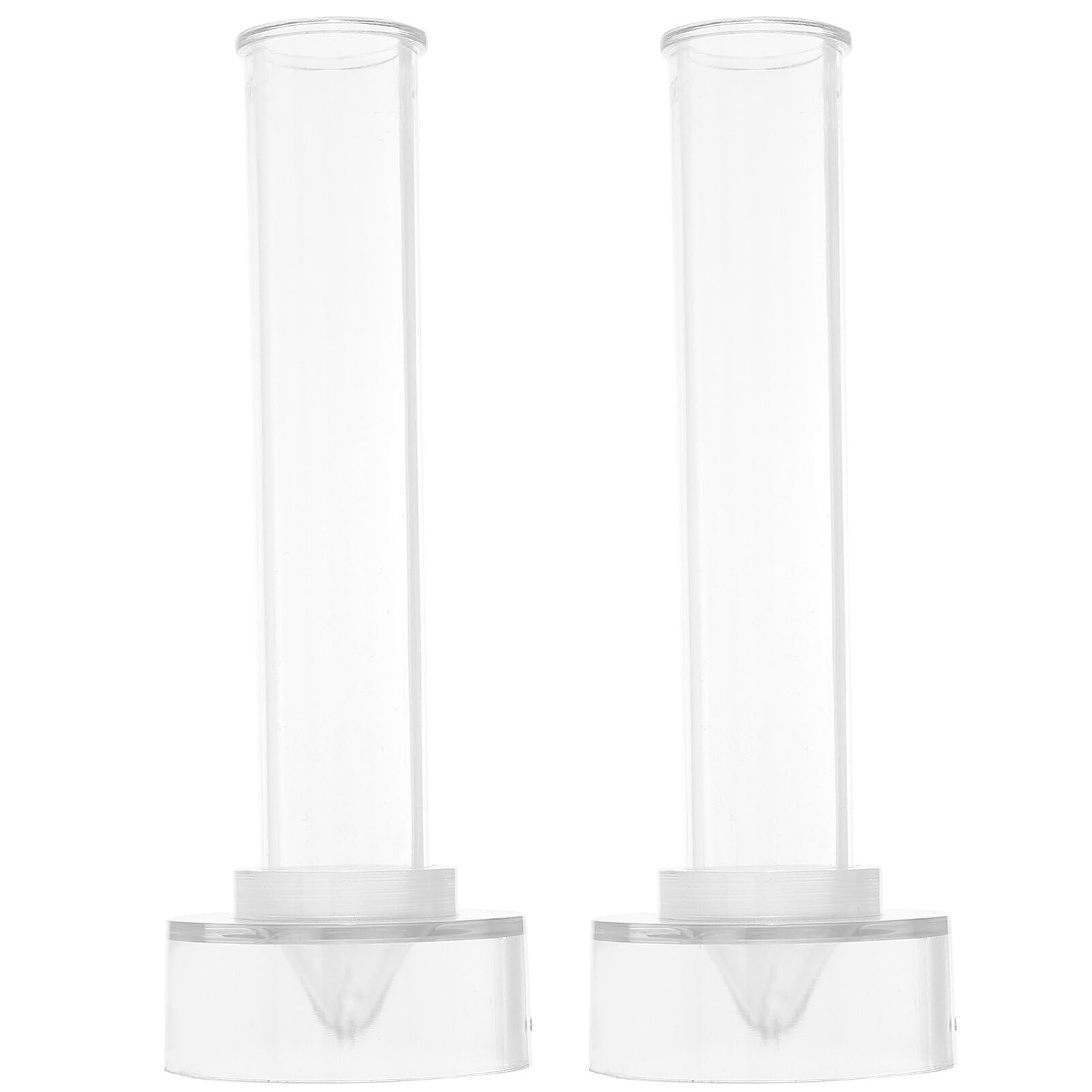 GANAZONO Acrylic Candle Mold Set 2 Pcs 6.30 Inch Flexible Taper and Pillar Candle Molds for Diy Making Easy to Clean and Demold