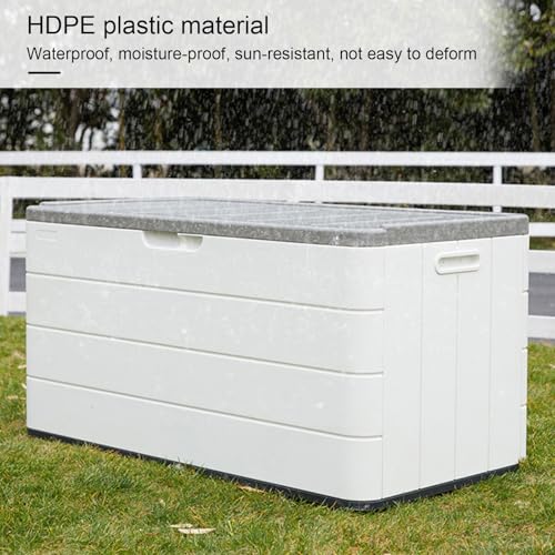 Terrassenbox für den Außenbereich, abschließbare Aufbewahrungsbox aus Kunststoff mit Deckel, ideal zur Aufbewahrung von Terrassenkissen, für Garten, Pool und Balkon, Tragkraft 150 kg