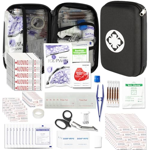 Image of 276Pcs First-Aid Kit Emergency-Kit Home-Car - First Aid Kits Emergency Kit Home Essentials for Dorm Room First-Aid Kit Emergency Necessities for Boat Hiking Skating, Black YIDERBO