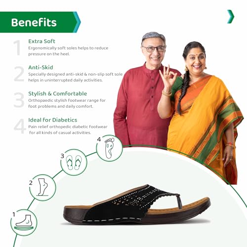 Image of ORTHO JOY doctor Slipper for women Fancy || Orthopedic Women's Slipper || Regular Wear slippers For Women