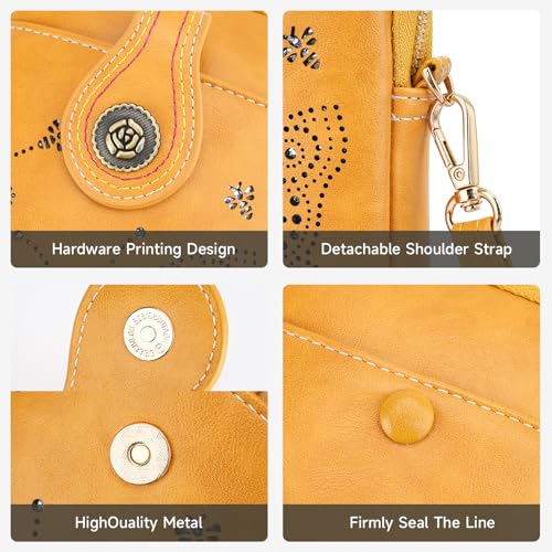 Image of KITEVIUN Small Crossbody Bags for Women, Lightweight Mini Cute Cell Phone Purse for Women with Tassel Shining Butterfly