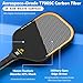 Pbvmurtg Carbon Fiber Pickleball Paddles, Thermoformed T7003K Raw Carbon Textured Pickleball Racket USAPA Approved Paddle –16mm Roar-Powered Core, Designed for Ultimate Spin,Power, Control& Balance.