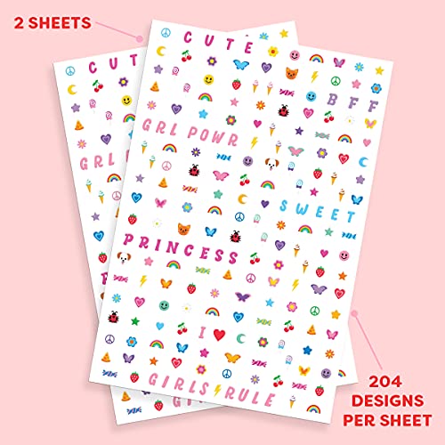 Xo, Fetti Kids Nail Stickers - 816 Decals | Birthday Girl Party Favors, Diy Home Activity, Gift, Cute Nail Transfer, Groovy, Princess, Girl Power, Easter Basket #TOP1