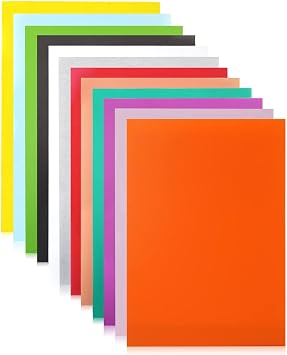 12pcs Colorful Shrink Films Papers, Heat Shrink Sheets, Shrink Art Paper for Creative Craft, 20x29cm Style A