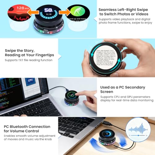 Image of ELECROW 1.46 inch ESP32 Rotary Display 360x360 HMI IPS Round Knob Touch Display
